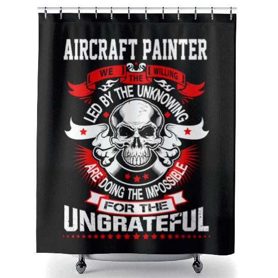 Aircraft Painter Shower Curtains