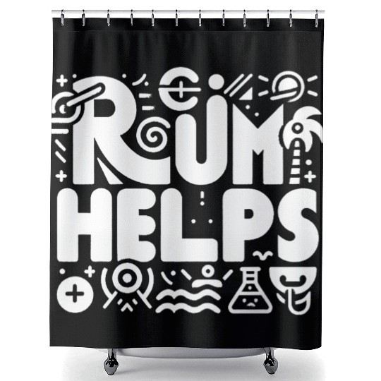 Rum Helps 8 Shower Curtains