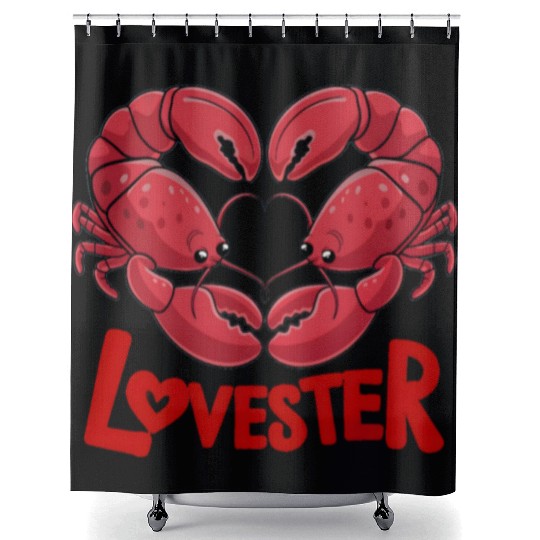 Lobster Lovester Valentine's Day Love Shower Curtains