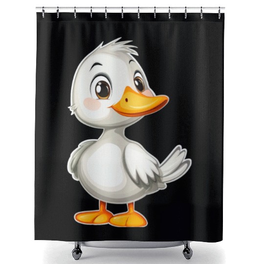 White duck Shower Curtains