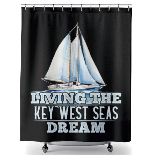 Florida Sunshine-State LIVING THE KEY-WEST SEAS Shower Curtains