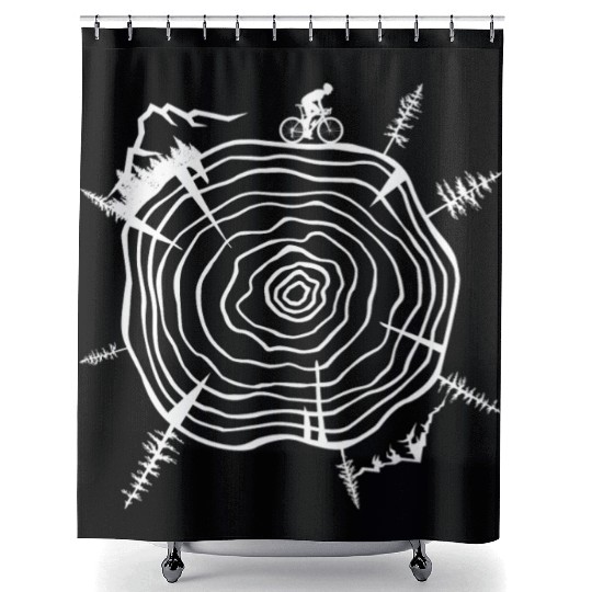 Mountain bike Shower Curtains