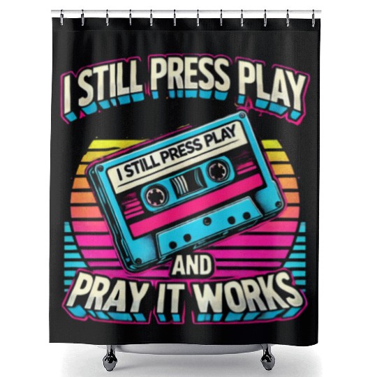 Retro Cassette Tape Shower Curtains