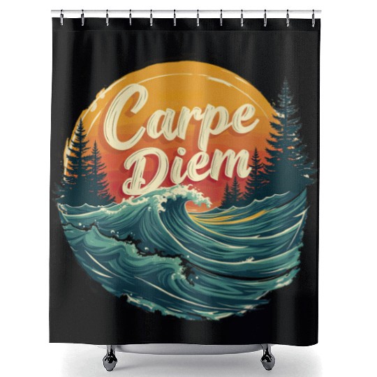 Carpe Diem Seize the Day Gift Shower Curtains