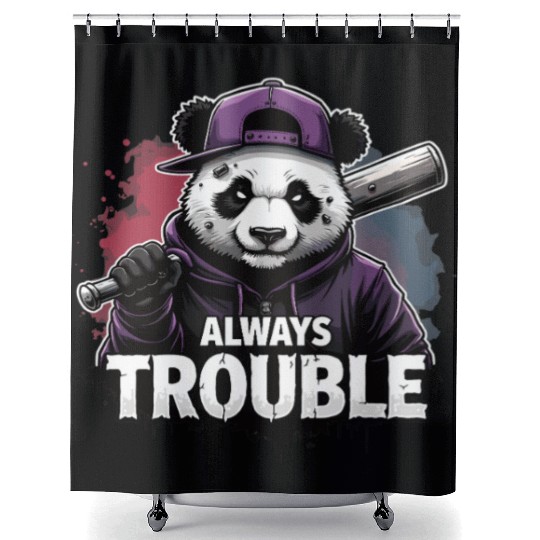 Gangster Panda Panda Bear Pandas Shower Curtains