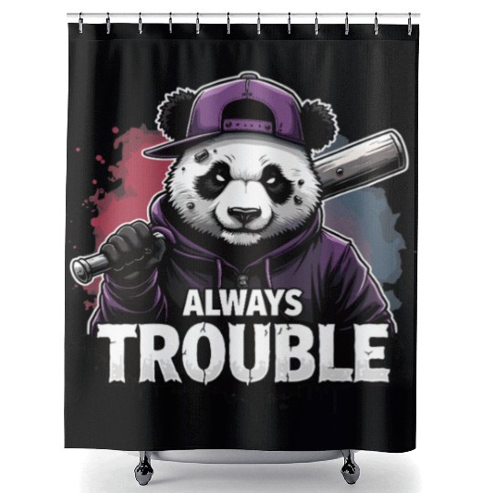 Gangster Panda Panda Bear Pandas Shower Curtains