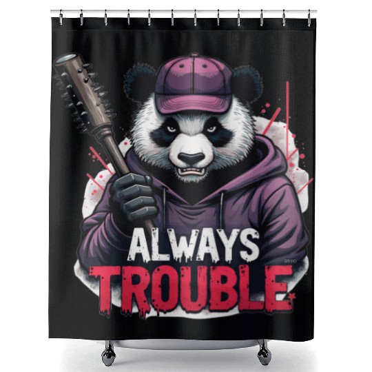 Gangster Panda Panda Bear Pandas Shower Curtains