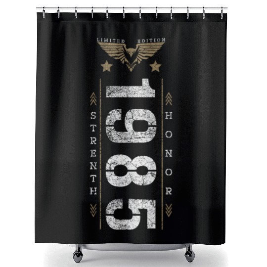 Limited Edition 1985 Strength and Honor Birthday Shower Curtains