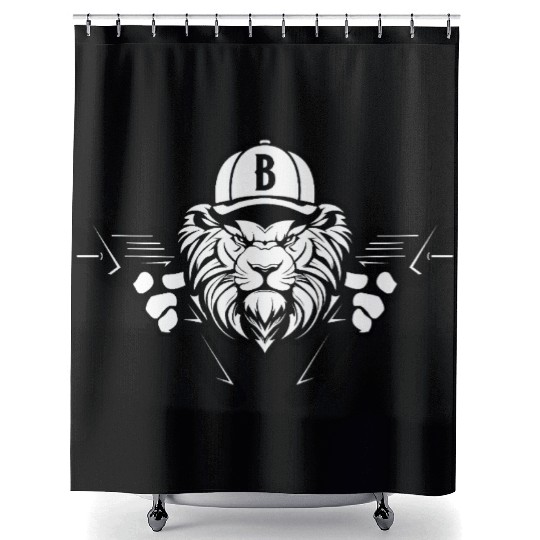 CRAZY LION Shower Curtains