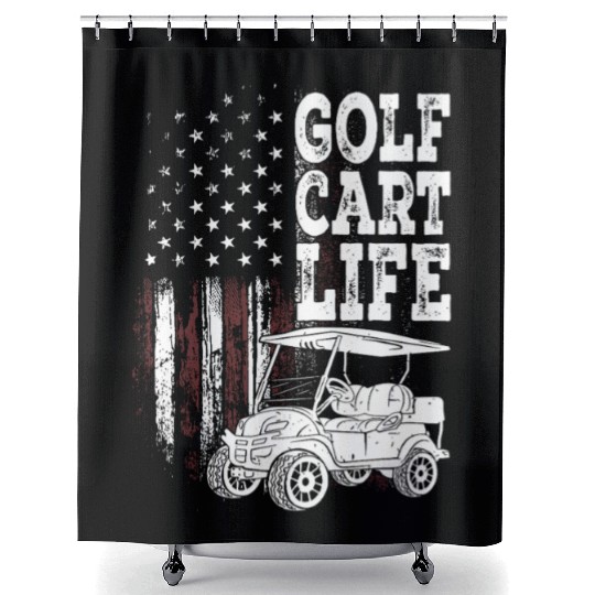Golf Cart Life Shower Curtains