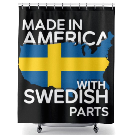 Made In America With Swedish Parts USA US Shower Curtains