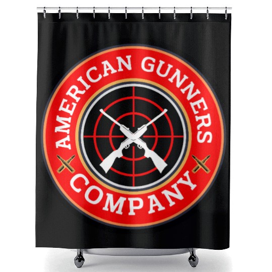 american gunners company Shower Curtains