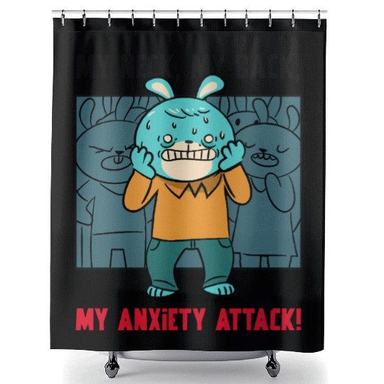 My Neck My Back My Anxiety Attack Shower Curtains
