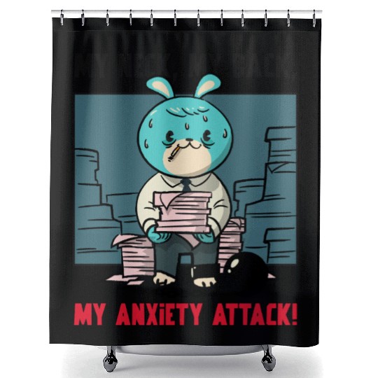 My Neck My Back My Anxiety Attack Shower Curtains
