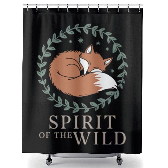 Cottagecore Spirit of the Wild Fox Shower Curtains