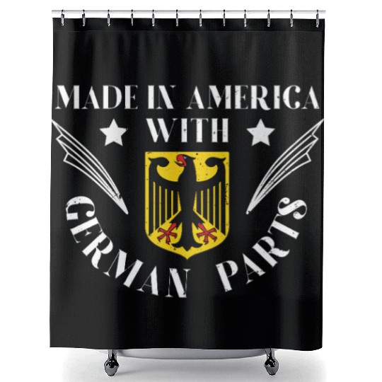 Made In America With German Parts US USA Shower Curtains