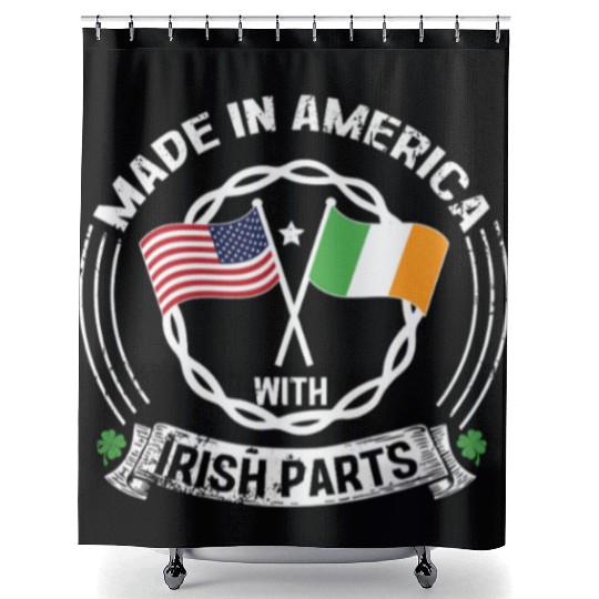 Made In America With Irish Parts USA US Shower Curtains
