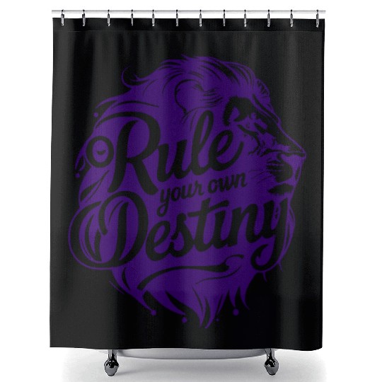 Rule Your Destiny Lion art & Design Shower Curtains