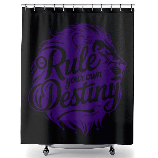 Rule Your Destiny Lion art & Design Shower Curtains