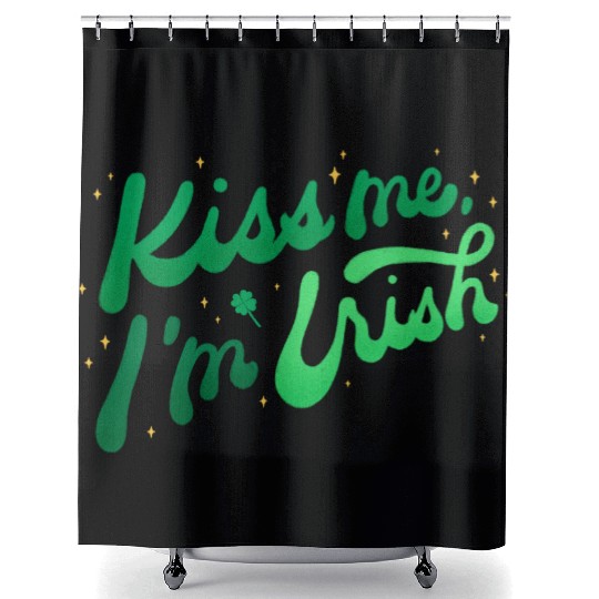 Kiss Me I'm Irish on Shower Curtains