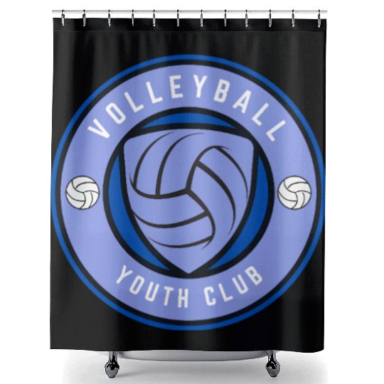 volleyball youth club Shower Curtains