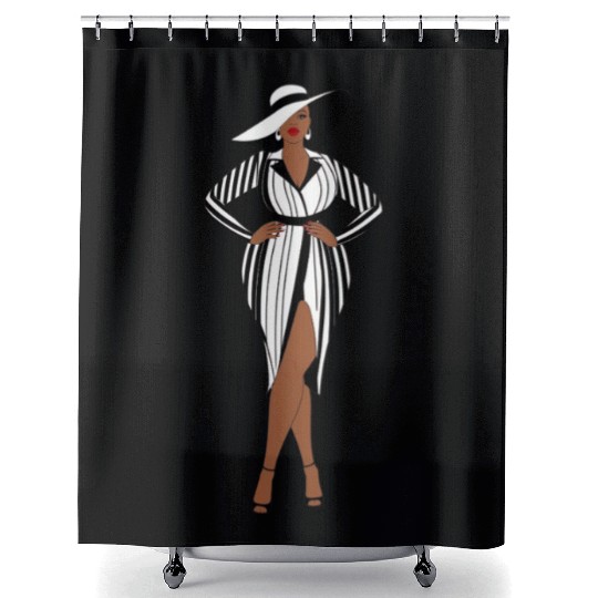 Fashion a plus-size African American woman Shower Curtains