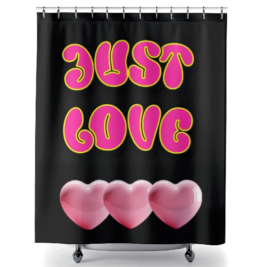 Just Love: Y2K 2000s Heart Shower Curtains