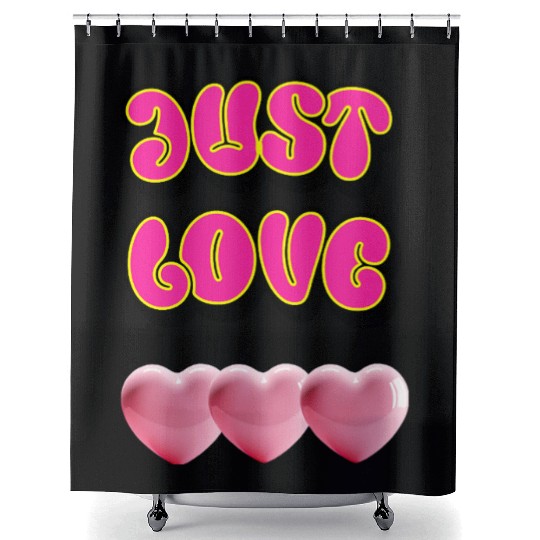 Just Love: Y2K 2000s Heart Shower Curtains