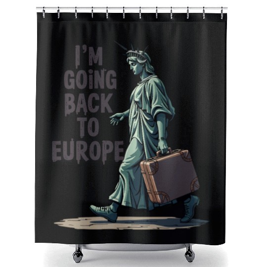 Funny Statue of Liberty USA America Sarcasm Shower Curtains