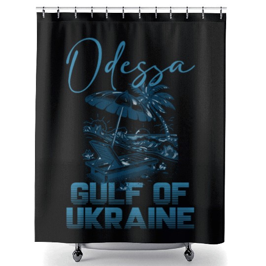 Black sea Beach Ukraine Odessa Shower Curtains