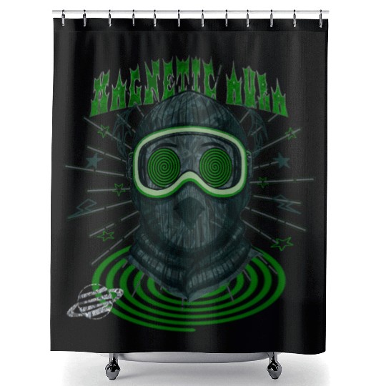 Magnetic Aura – Hypnotic Streetwear | Trippy Urban Shower Curtains
