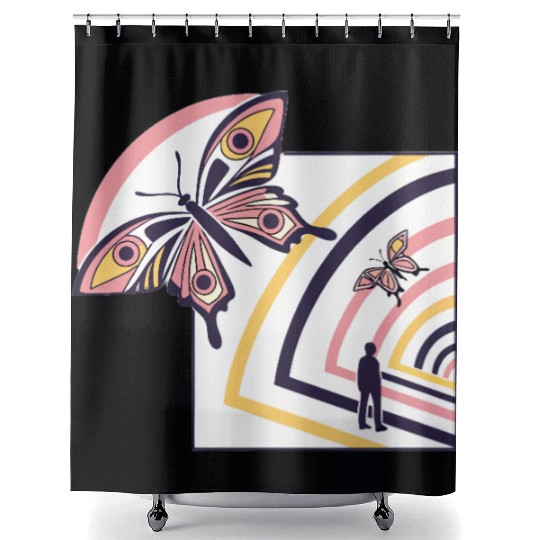 Dreamwave Illusion – Surreal AI Art Shower Curtains