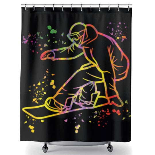 Snowboarder Snowboard Snowboarding Shower Curtains