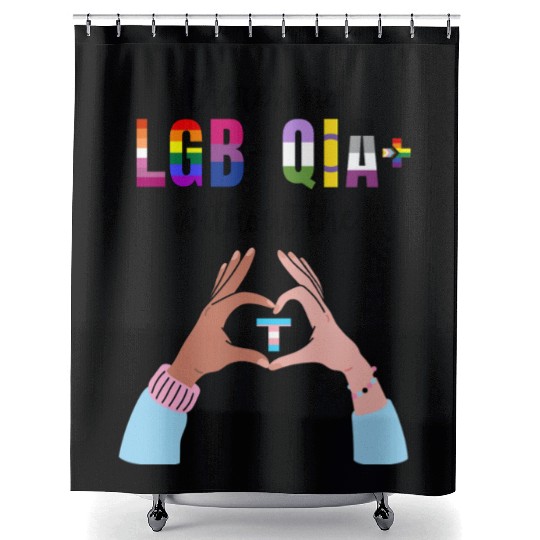 Theres No LGBTQIA Without The T Transgender Pride Shower Curtains