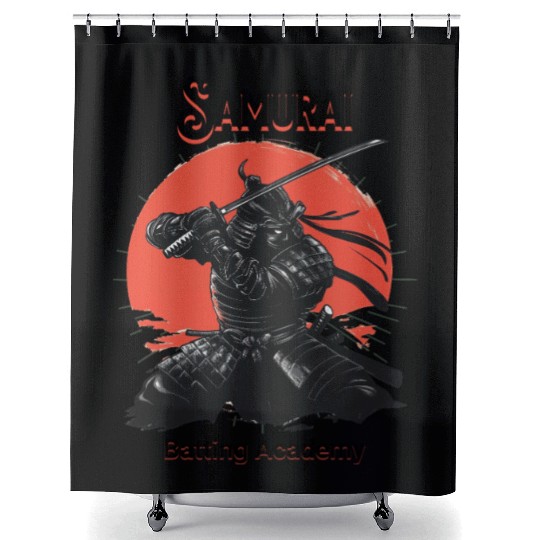 Samurai batting academy Shower Curtains