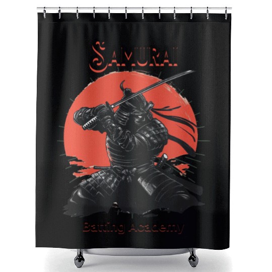 Samurai batting academy Shower Curtains