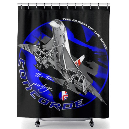 Concorde Supersonic Legendary Aircraft Shower Curtains