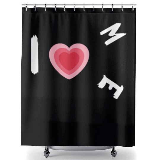 i love me Shower Curtains
