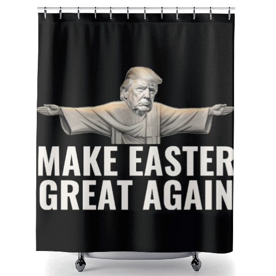 Make Easter Great Again Funny Trump Jesus Shower Curtains