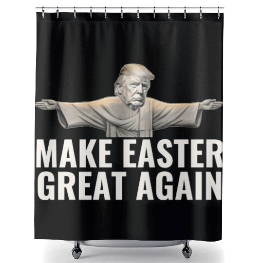 Make Easter Great Again Funny Trump Jesus Shower Curtains