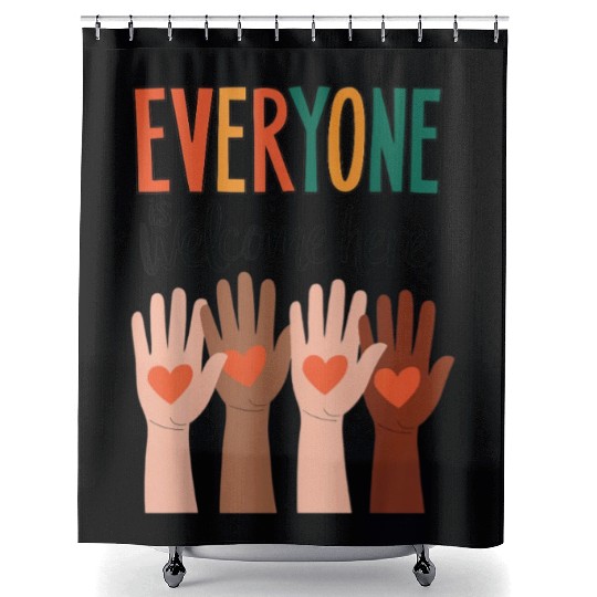 Everyone Is Welcome Here Idaho Teacher Shower Curtains