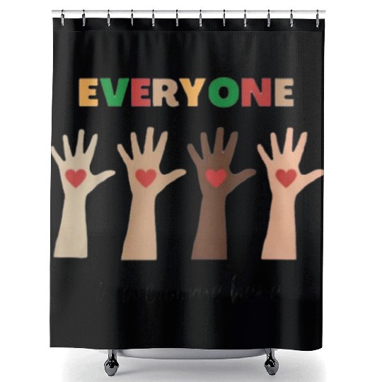 Everyone Is Welcome Here Idaho Teacher Shower Curtains