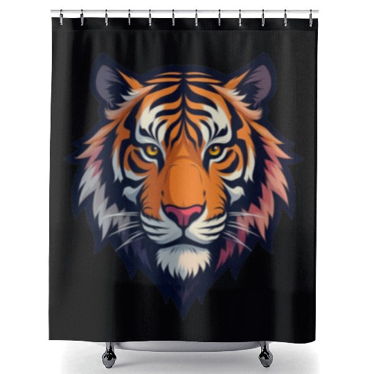 Tiger face Shower Curtains