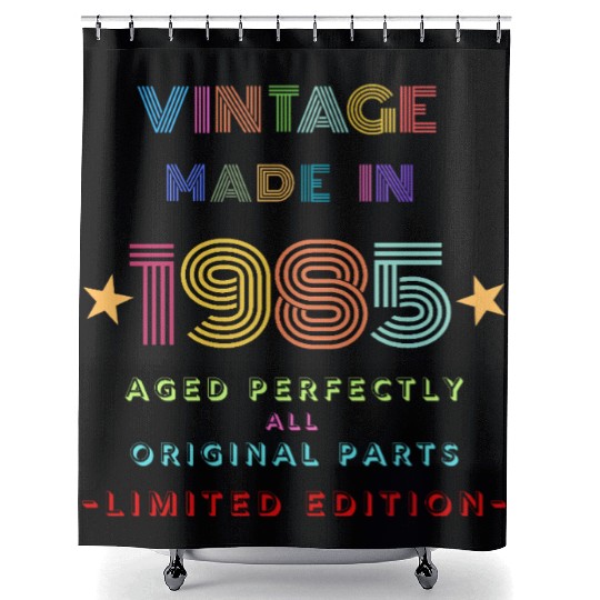 Vintage Made In 1985 Shower Curtains