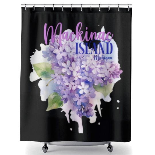 Mackinac Island Michigan Lilacs Lilac Festival Sta Shower Curtains