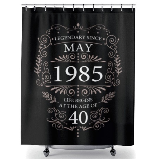 Legendary 40th Birthday Vintage 1985 Stylish Shower Curtains