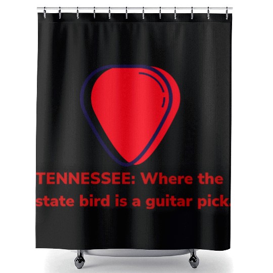 Tennesse: Where the State Bird is a Guitar Pick Shower Curtains