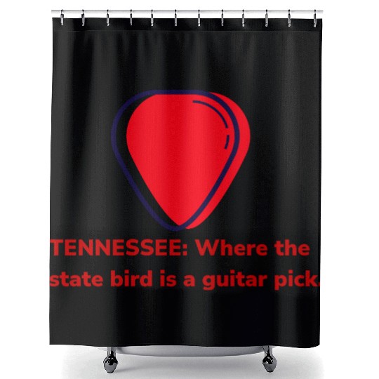 Tennesse: Where the State Bird is a Guitar Pick Shower Curtains
