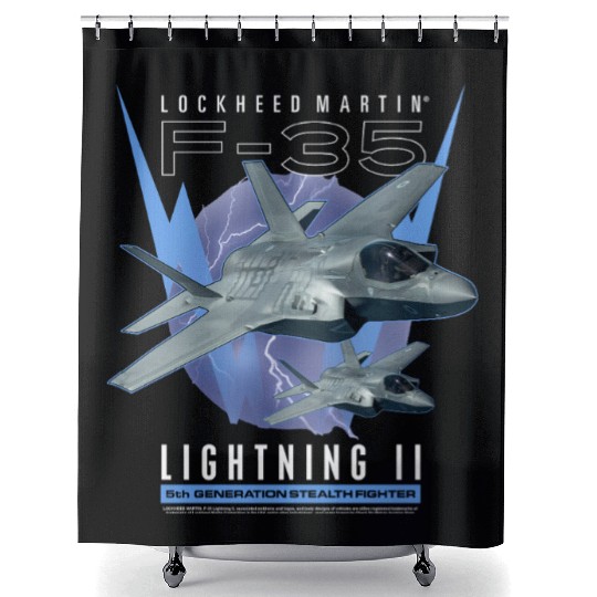 F-35 LightningIi 5Th Gen Stealth Fighter Shower Curtains