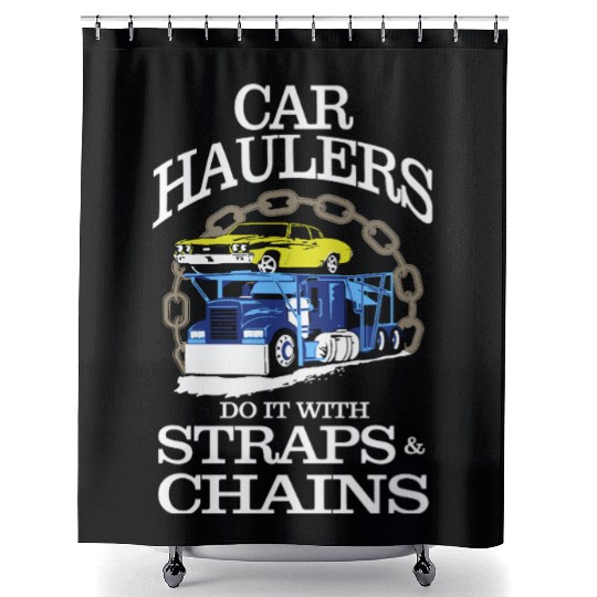 Truck Driver Car Hauler Straps Chains Lc Shower Curtains
